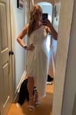 I wore this dress for one of my bridal showers and absolutely loved it! Received many compliments from my friends on this dress. I loved the pearlescent white color and the soft fabric. I should have ordered other colors so I can wear this dress more! - Brianna H.