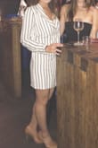 You can wear it as a blazer but I usually end up pinning the bottom and wearing it as a dress. Fits well. - Jessica J.