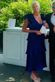 Vivid color and high quality material, this dress looks exceptionally elegant. Wore it to a black tie wedding and received multiple compliments. Super flattering fit, very comfortable to wear. - Beth S.