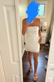 This dress was so perfect for dancing at my wedding! It has a grippy line so it stays up and it fit me so well & wasn't riding up so I could dance all night! The sparkles looked awesome at night too-LOVE this one! - Kaylie F.