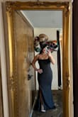 I ordered this for my brothers wedding as I am a bridesmaid. My dress arrived and once again lulus did not disappoint!!! the material has a stretch in the tummy area which is very comfortable. The simple detail in the top leaving me elegant is gorgeous. The pictures don't do justice. the bride approved and loved it too!! SO excited to wear for my brothers wedding! - Halia D.