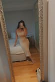 I am 5'3 , 151 lbs, and 34 F. I brought this with me to Greece and I was in love. It feels so soft. I haven't figured out how to wash it yet. Only thing to be mindful is that it can show any undergarment lines. So definitely find some that are smooth. Definitely worth the price would buy again 10/10! - Vicky D.
