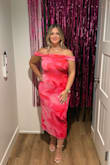 Fit was perfect! I felt beautiful celebrating 40! 
I did use fabric tape to keep the "fold" in place. - Shana J.