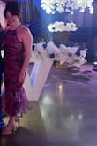 I received plenty of compliments the night of. Beautiful dress. The material was slippery, my tablecloth kept rolling off my lap. I felt like it ran small around the chest. I had to sit up straight all night in fear of busting the zipper open. The dress did arrive with a small tear at the bottom of the dress but I did not return it because of the time crunch. Overall the dress is beautiful and you need little to no accessories to make this outfit work in your favor. - Hilda A.
