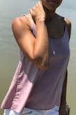 Loved the fit of this shirt. It's flirty and fun. I was able to wear a strapless bra with it because the ties in the back covered it but probably won't do that next time just for clean lines. - Jessica L.