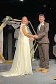 This was my dream wedding dress for so cheap! it was so flattering and i got so many compliments on it! the back was beautiful and the sleeves were perfect! - Mj L.