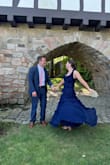This dress is phenomenal, and received so many compliments. One ruffle on the front of the dress came with a tear in it, which was unfortunate because I didn't have time to return it. The dress was too long, but could have possibly been ok with a taller heel (I'm 5'3 and wore a 2" heel). I managed to somewhat hem the dress myself. - Phoebe W.