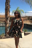 This dress is perfect for those hotter days. It's lightweight and extremely comfortable. It might be a little short if you're tall. I'm 5'0 and it's well above my knees. - Starkisha S.