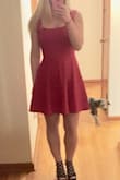 I purchased 3 or 4 red dresses and had to choose which one looked best on me.  This was a runner up but lost the battle only due to the neckline.  A higher neckline looked better on me than this one did.  But the fit and quality was perfect! - Kimberly H.