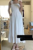 This dress is beautifully made; I love that it's 100% cotton, the material is nice, skirt is lined and not see through at all. Like other reviews have mentioned, there's no stretch in the bust area so will likely be more comfortable for smaller-busted gals - Jennifer Z.