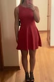This dress is playful and sexy all at the same time.  I purchased 3 or 4 red dresses and had to choose which one looked best on me.  This was a winner much due to the high neckline and cut outs.  Quality was good but does tend to get a bit wrinkly so make sure you give it a good steam before heading out. - Kimberly H.