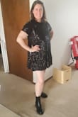 Fits great, love the sequins. Definitely a short dress so I'll be wearing shorts under. I paired with boots from Lulu's and love the look! - Laura M.
