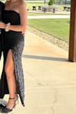 I absolutely loved this dress!!! I was extremely nervous about the fit because I'm taller, but this dress exceeded my expectations. I got so many compliments on it. I am 5'11 and it hit me right below my ankles and wore 4" heels and it looked perfect. Super flattering and very comfortable! I'd recommend this dress to anyone needing a formal black dress for an event. - Mia S.
