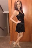 I ordered this dress for a New Year's Eve black and white party and it was PEEFECT! It fit true to size and the sequins shimmered all night long!! I was worried they would be scratchy under my arm but not at all! - Kelsey F.