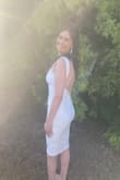 I wore this for my birthday, and it's such an amazing dress. The fit is perfect; it's not see-through, and the open back is stunning! I LOVE this dress! - Kelly D.
