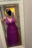 Best fit option for larger chest! A little loose in the waist, but size L was way too tight in the chest. May need to use tape to keep dress in place and could take in waist a little, but super comfy. Keeping for friend's wedding! - Colleen L.