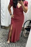 I love this dress!! I'm pretty short (4'11)  so every dress fits large. I took it to a tailor and they did a great job! Shoulder area was a little big too but they fixed it and the hem as well! - Andrea M.
