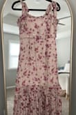This dress was soo pretty but was too small for me and was on a sale so that I couldn't return [it] and then a larger size was out of stock. The details on this and length were perfect though! - Lauren K.
