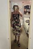 I am wearing this dress for an upcoming wedding and I love it. I really love the flowers that look 3D. It really gives this dress a beautiful touch. - Lisa R.