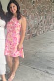 This dress was great! I was nervous it was going to be short but it was the perfect length and size. The top being adjustable because you can tie it to however tight helped a lot! Wore a strapless bra and couldn't see it which worked out perfectly and I got compliments on how flattering it was! - Nicole M.