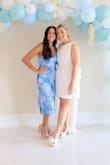 This fabric is super light and was perfect for an August shower in the theme "something blue". It is a little tricky to put on as the straps cross in the back and you have to zip it up on the side in order to properly adjust the straps but once you do, it is so flattering!! I like how high it comes up in the back, hiding my back rolls perfectly lol. I got so many compliments all day long. Love the length and the straps were strong. - Devin H.