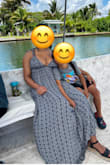 I purchased this dress for my daughter and it looked amazing on her!  She wore sandals with about a 1" heel and that kept the dress from dragging on the floor, but she plans on hemming it an inch or two. Perfect true to size fit! - Angela R.