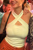 A little see through and no built in bra so I felt a nude strapless bra was necessary. I didn't love how it fit (as you can see in the photo) but still cute - Lauren M.