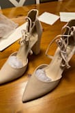 I'm not so familiar with the sizes since I live in Europe, and we don't measure our sizes that way. So I accidentally ordered them too big and they don't fit me as intended. I would like to return them because the heel is bigger than I thought and won't be able to walk in them. They're pretty and also good quality but just too big. - Prapapon