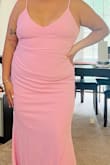 The material is great, and I feel comfortable on it. I can't wait to wear it for my cousin's wedding. - Meyling M.