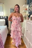 This is the cutest dress I've ever bought. I'm using it for my wine tasting birthday. I was influenced by the new Stanley X LoveShackFancy collab, and this dress was the perfect thing for it. In the pic it wasn't zipped all the way up because I was lazy lol. But definitely so freaking cute. - Kaitlyn R.