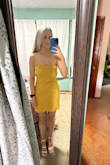 This dress was weird. The seams where the elastic back was sewn to the dress made for a gathering of fabric. Making the chest area appear like it wasn't filled out. But the rest of the dress fit so tight and would ride up as I walked around. Had to return. - Roxie H.