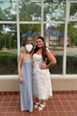 I wore this dress for my engagement party & loved it so much!! The flowers, lace, tulle, and bows were all so beautiful. It was also comfortable. I ordered a large because XL wasn't in stock. It fit my waist and everywhere else, but not my girls. Luckily my fiancé's sister is handy and she easily turned the back into a corset. For reference, I'm normally a 12 or 31 in jeans! - Rachel R.