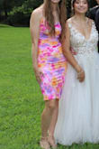 Wore this to a more casual wedding and it was super comfy! I couldn't figure out how the top works but I ended up taping it to myself and it worked out - Sarah H.