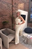 Perfect for my bachelorette in Nashville! The jumpsuit was so comfortable and stayed up all night. I got a size medium as I didn't want it skin-tight and the fit was perfect. The material has a lot of give and was stretchy making it very comfortable. Highly recommend. - Paige H.