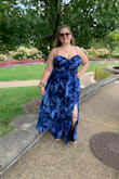 I got so many compliments wearing this dress. The wedding theme was garden party and it was a great fit. I usually wear XL but I got a 2XL and I am sooo glad I did. If you have a larger bust like me you are going to need boob tape. Overall very happy. 5 stars! - Casey G.