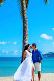 I love this dress just as much as my wedding dress. It was great for our anniversary pictures. It was very long for me but I had it tailored. Problem solved. Great material. - Kimberly B.