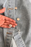 I loved this skirt but the bottom button ripped out on my second use and the garment is now unwearable. I was astounded to see how poorly the button was sewn on and how much damage it caused when it popped out. I wish I could get my money back. - Lucia C.