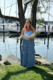 I had ordered a L, but it was a tiny bit tight in the chest so I exchanged it for an XL to be more comfortable and it was PERFECT! I got so many compliments on this and it was so comfy. - Emily M.