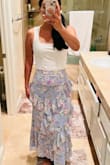 Gorgeous blue, light, ruffles add pixie fairytale vibe. Love it. Paired separate or with matching top. - Jessie A.