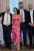 This dress was comfortable and a perfect fun vibrant for a destination wedding. The bust was a little tight across the top, you are able to change the strap tightness but it still was taut against my chest. A bigger size would've been too big so the Small worked for me, but I'd size up if particularly busty. - Hannah L.