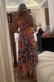 This dress was beautiful for a summer wedding. I'm 5'6 and without heels I had to hold the dress to not step on it. With heels, it was fine. If you're short, this might be too long. I loved everything about it and so did everyone else. I paired it with champagne strappy heels. - Lucy