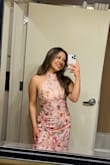 Fit great! I got lots of compliments on the dress and the material was beautiful. The flowers looked great. Was comfortable enough to dance while still hugging all the right spots. - Elizabeth S.
