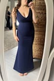 I bought this for a bridesmaid dress and it was absolutely perfect. I had to get it hemmed a bit since I'm only 5'4 but that was no issue for the seamstress. No other alterations were needed, the fabric is strong and gorgeous yet it has just enough stretch that it fit my curvier body no problem. Would recommend this dress! - Catherine W.