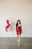 This dress matched perfectly with my birthday photoshoot. Color is so shiny that you will be noticed no matter what. I absolutely loved it. Perfect size, good quality - Eliana E.