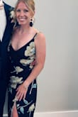 I had ordered 5 different dresses from Lulus and this took the gold. It was light weight. Very flattering. It hugged the right areas without revealing too much. I will say the slit in the front does have a little height on it but it didn't stop me from getting down on the dance floor! - Carrie K.