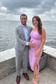 I wore this dress 7 months pregnant for my cousins wedding last July! Usually I wear a size small, but with the pregnancy, I went up a size for the dress. This was perfect, comfortable, and very flattering! :) - Julia F.