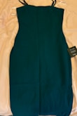 This green dress is very pretty. It is a little tight on me around my bust, and I probably could have sized up, but I could still zip it up all the way. The big issue is that there was something snagged in the middle that ended up with a visible line going down the dress. There is no way I could wear this out. It is so obvious, and unfortunately, I can't return it or exchange it. - Mayu O.