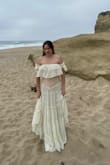 I really love this dress, and it looks just like the picture, but it is a little see through. I am on the shorter side so it is longer on me, but it is still such a great dress and looks great with some heels on. I added a corset in these pics. - Esme O.