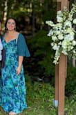 I'm 5'3, 170lbs and the large fit like a glove. Tight enough on the top half to be slimming and the bottom flowed so beautifully. I didn't have any issues with my straps unlike other reviews. I could've afforded to get it hemmed but it wasn't long enough to be an issue. The colors are gorgeous and I got a ton of compliments. I purchased the shawl through Azazie for reference. - Andrea M.