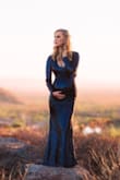 Loved this dress!! Looked like liquid sparkle in the photos!!! Super stretchy so it fit perfectly over my 7 month baby bump!! A little short for me, but it was just for this photo shoot so it was fine. Otherwise perfection. - Lindsey W.
